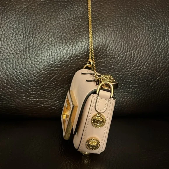 Fendace Versace x fendi Medusa Studded Nano Brooch FF Baguette crossbody bag NEW - Picture 8 of 13